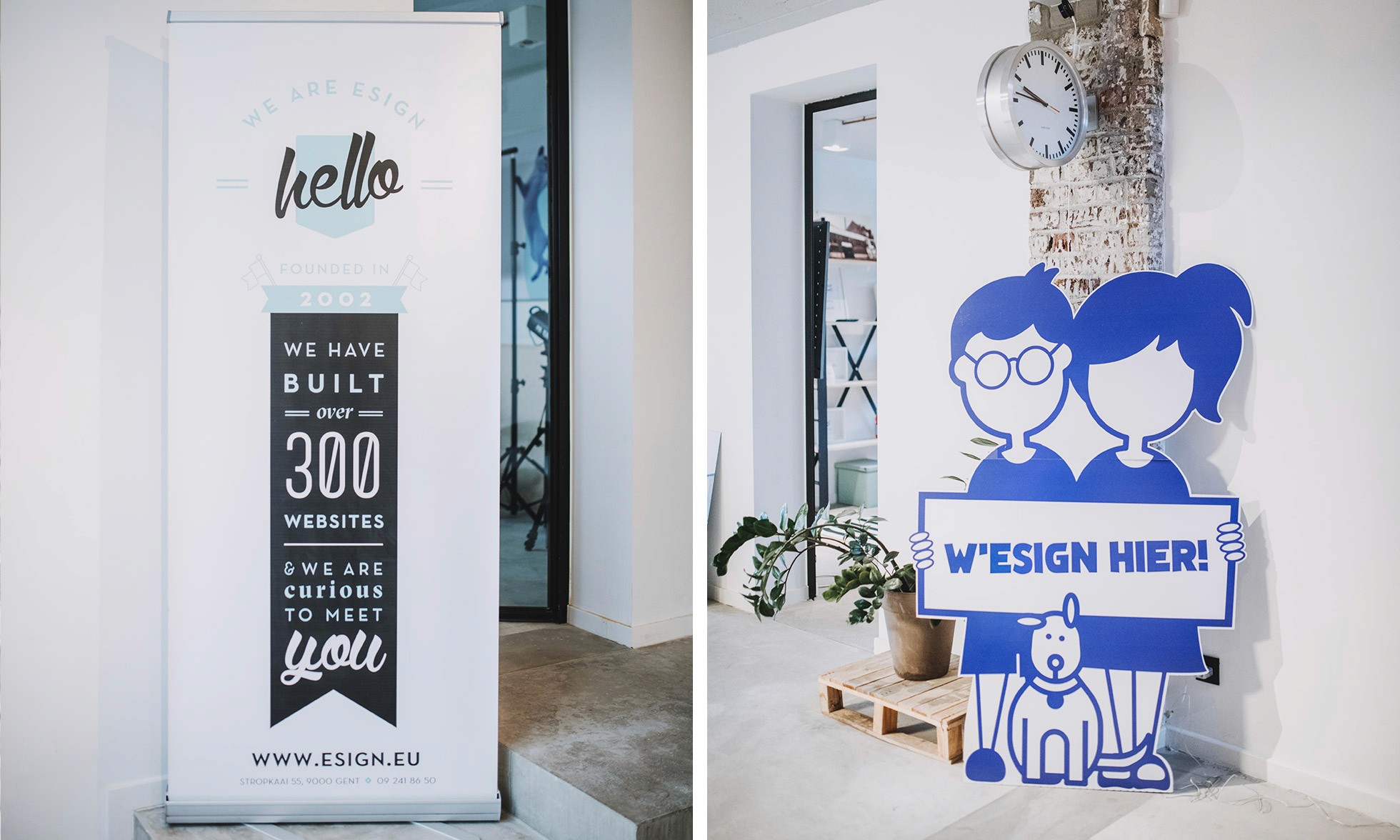 Banners in the Esign office