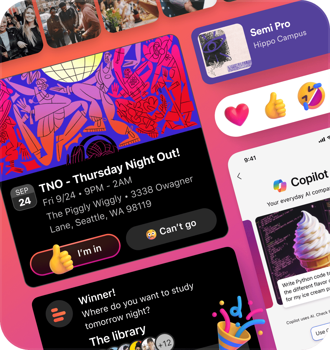 All the new options in the latest version of GroupMe